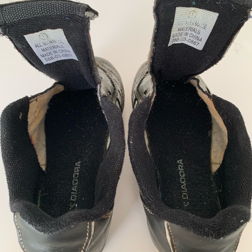 Diadora Cleats Black Silver White Shoes Baseball Boy’s Size 1 - Picture 7 of 16